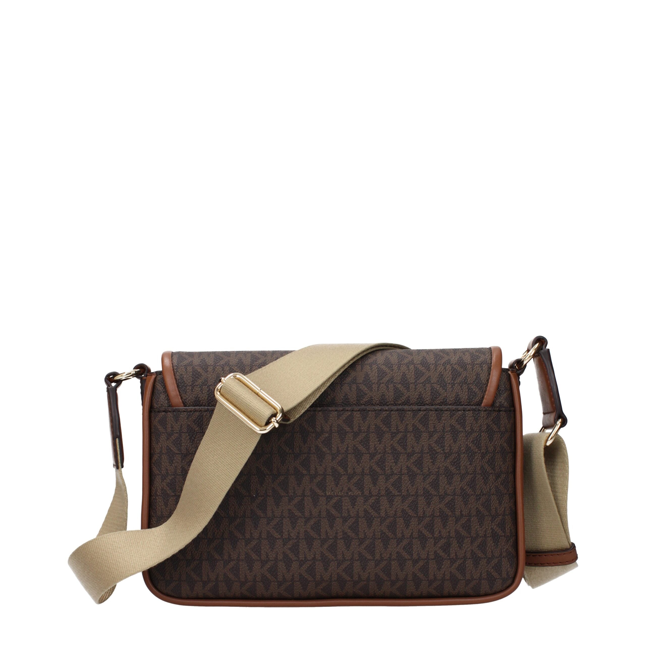 Brown Fabric Crossbody Bag