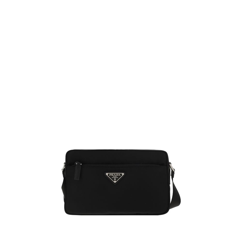 Black Recycled Polyamide Shoulder Bag