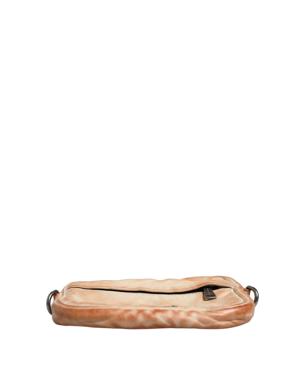 Beige Vintage Leather Logo Plaque Shoulder Borse Men Bag