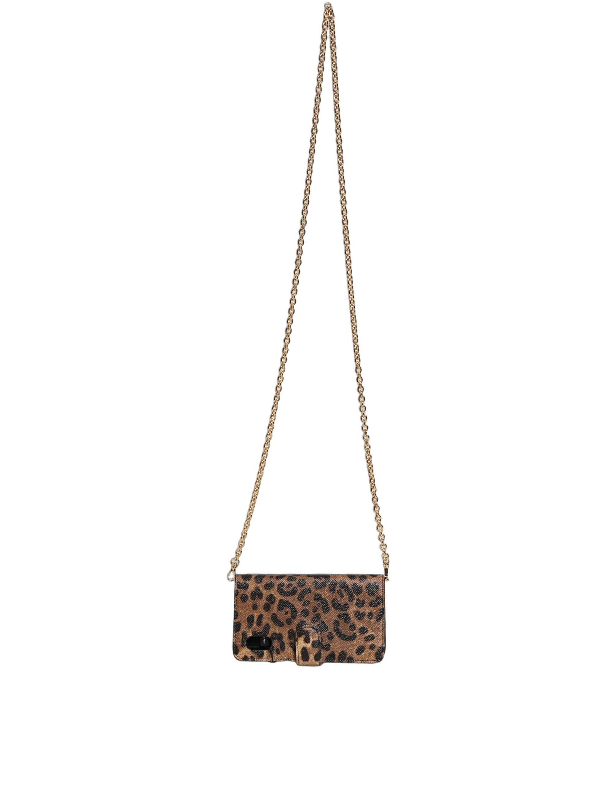 Flip Cover Brown Leopard Crystal iPhone X - XS Case