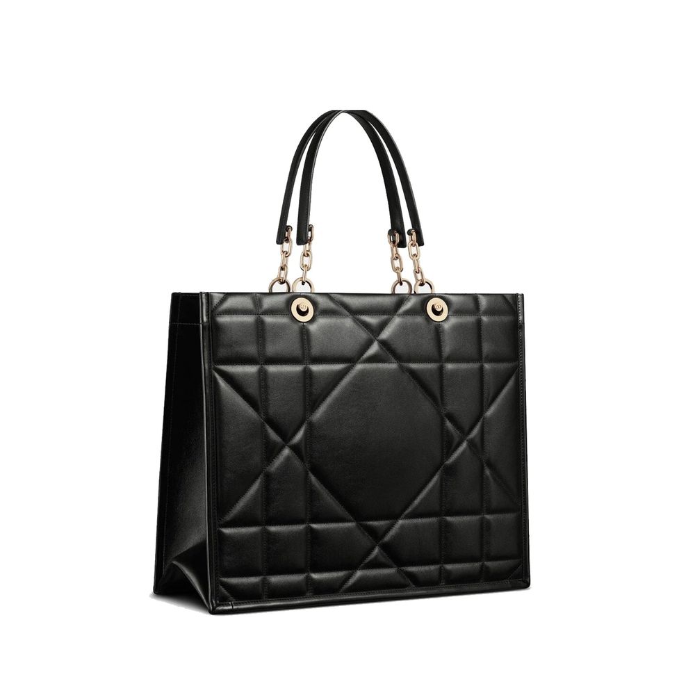 Black Leather Tote Bag