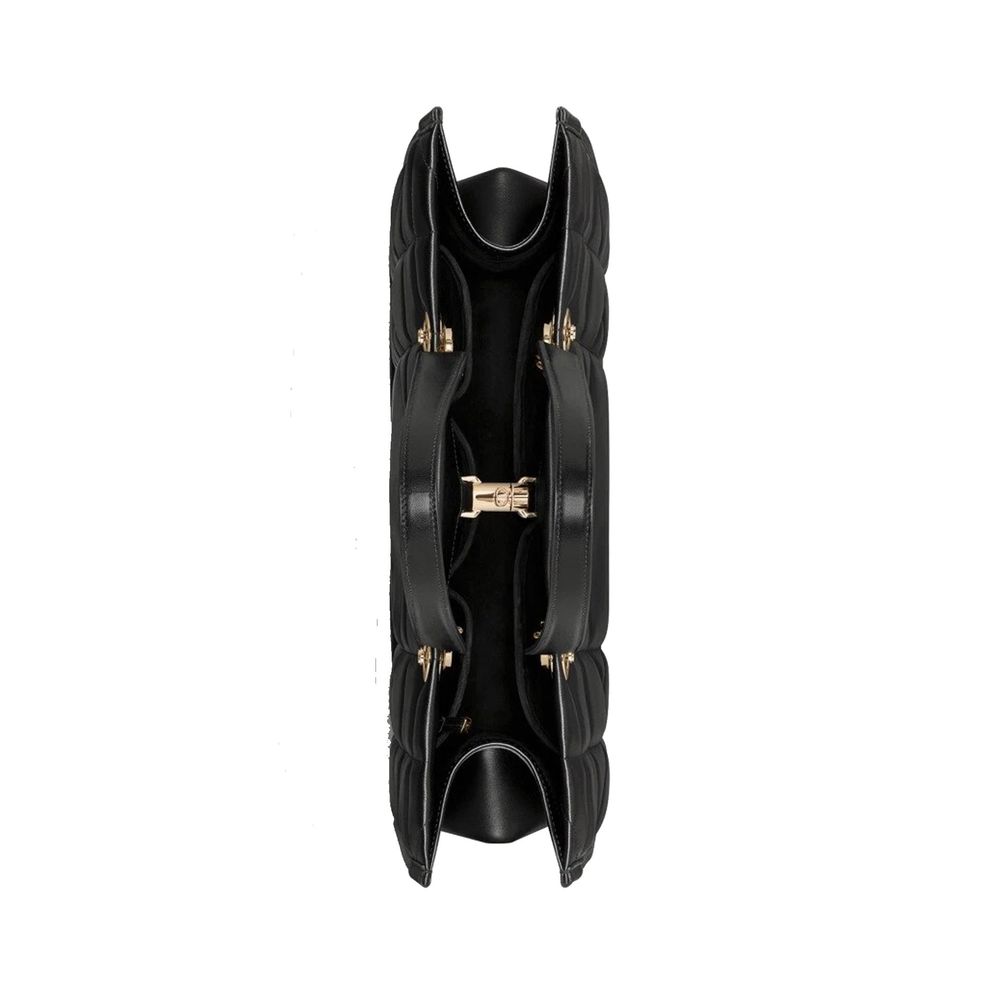 Black Leather Tote Bag