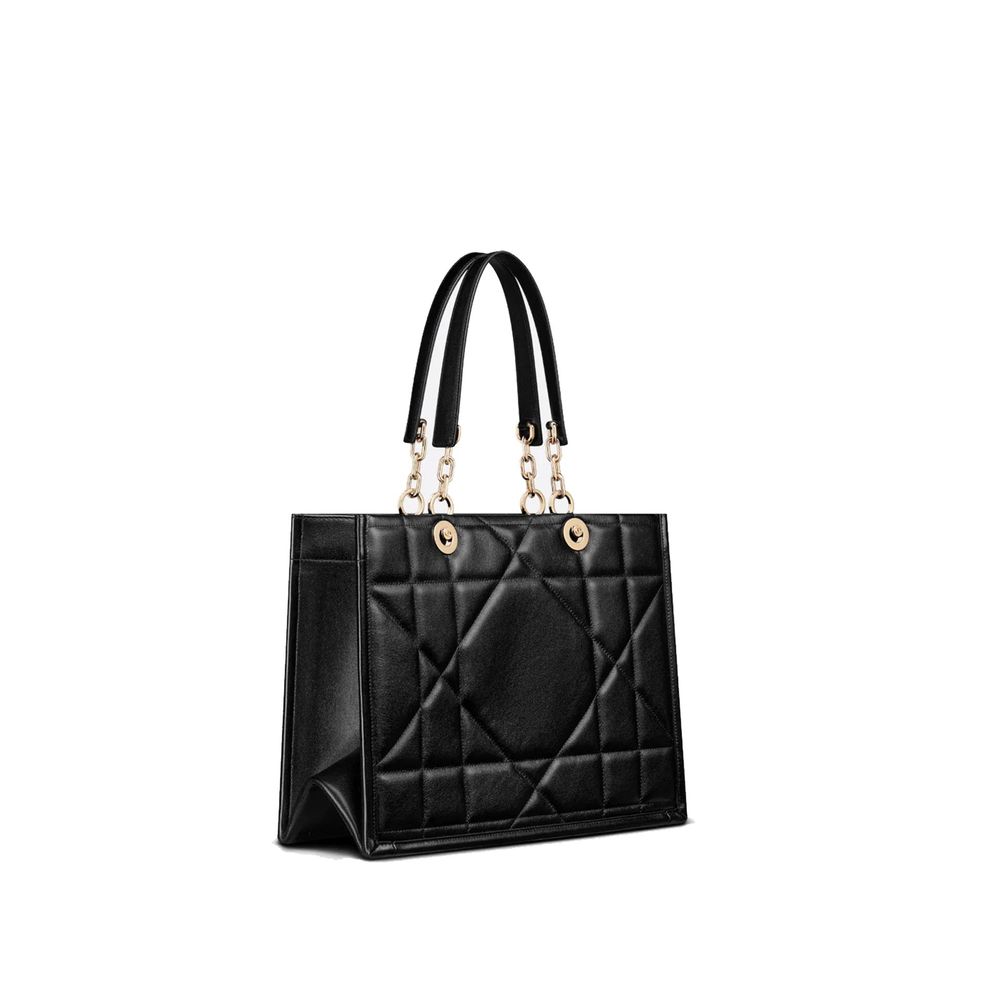 Black Leather Tote Bag