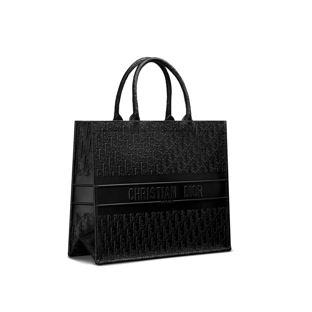 Black Calfskin Tote Bag
