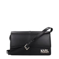 Black Polyethylene Crossbody Bag