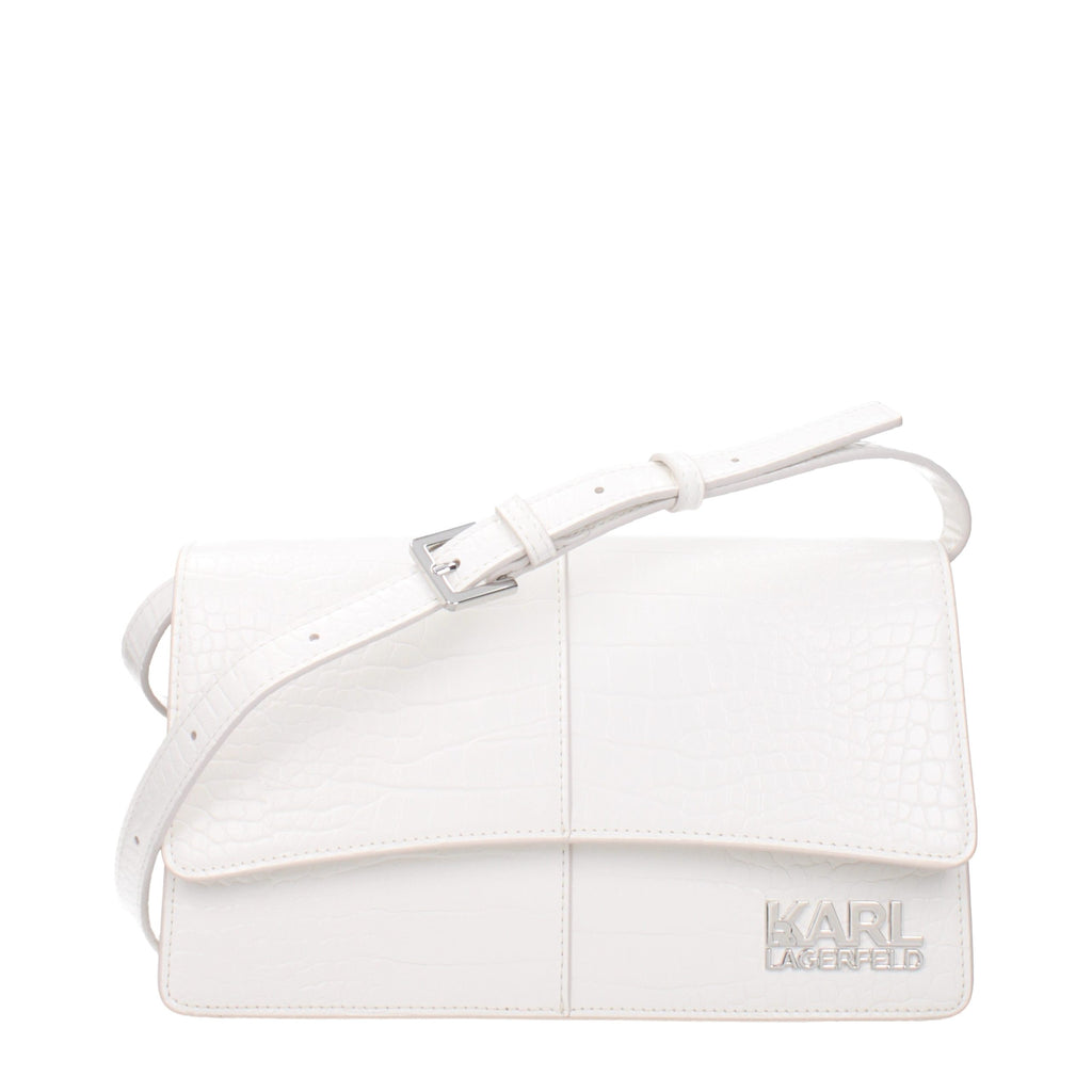 White Polyethylene Crossbody Bag