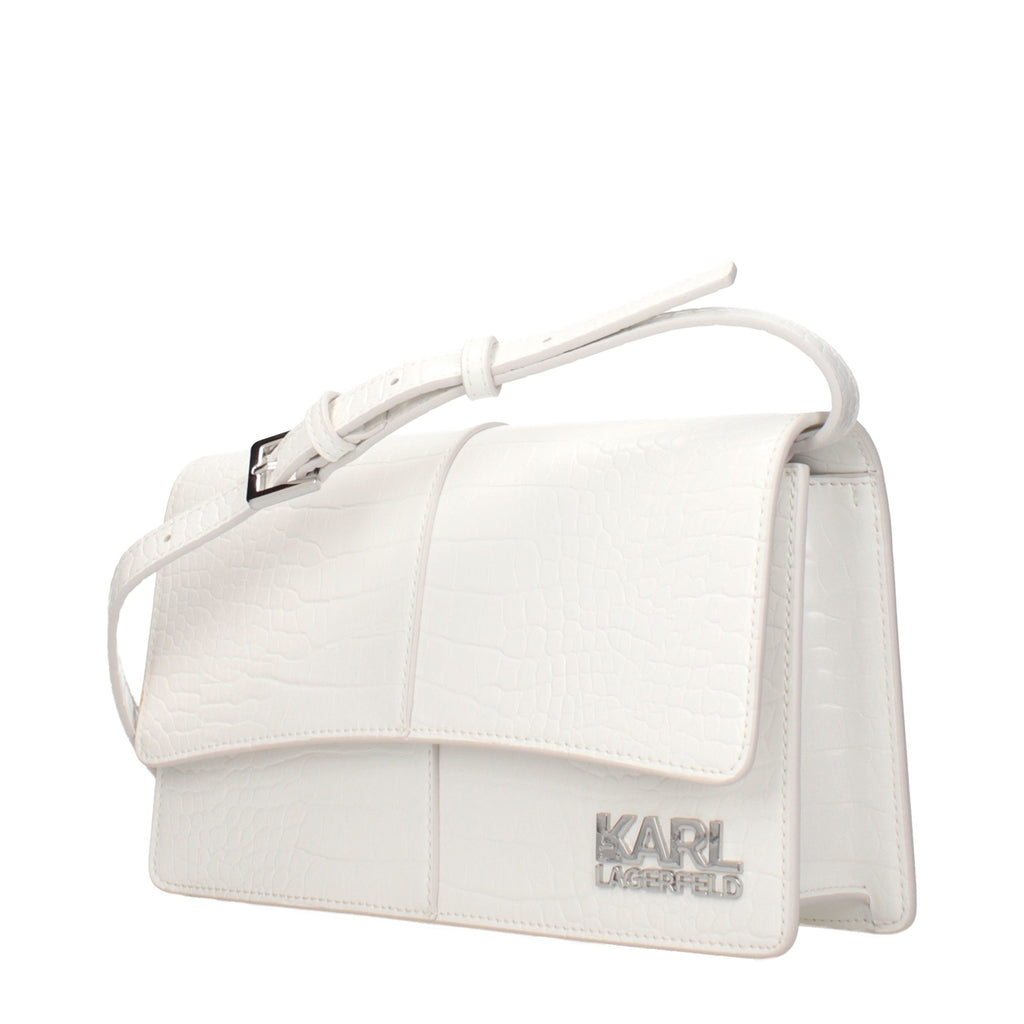 White Polyethylene Crossbody Bag