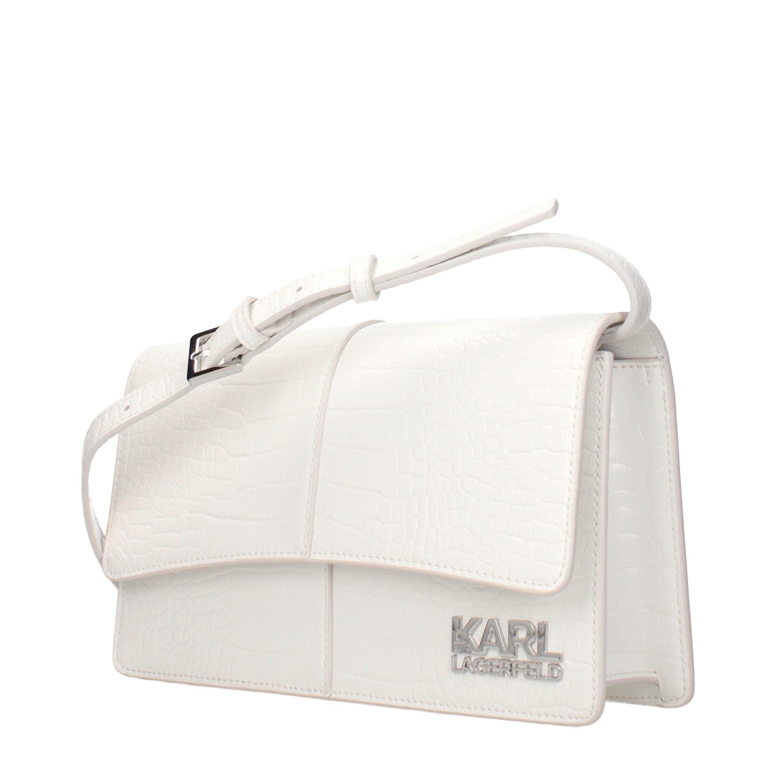 White Polyethylene Crossbody Bag