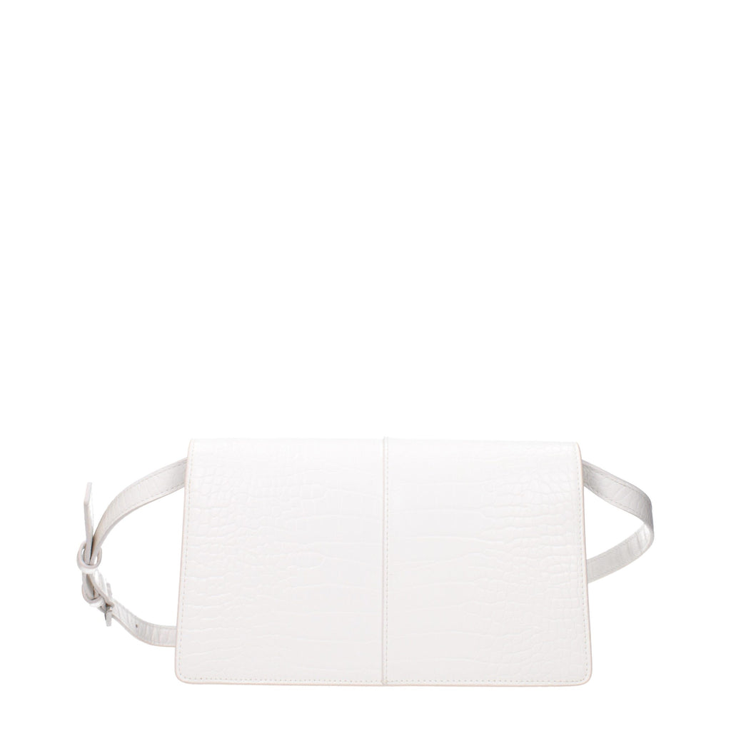 White Polyethylene Crossbody Bag