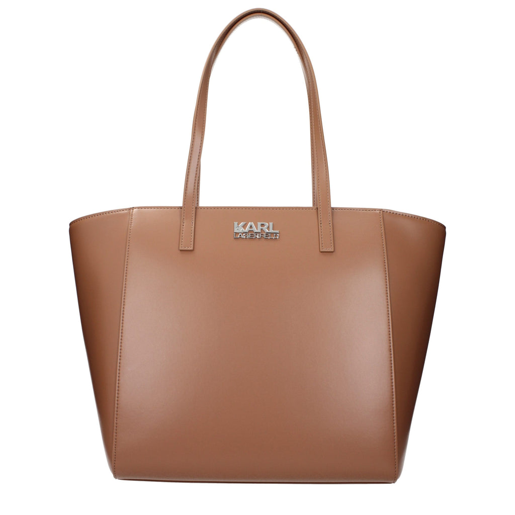 Brown Polyethylene Shoulder Bag