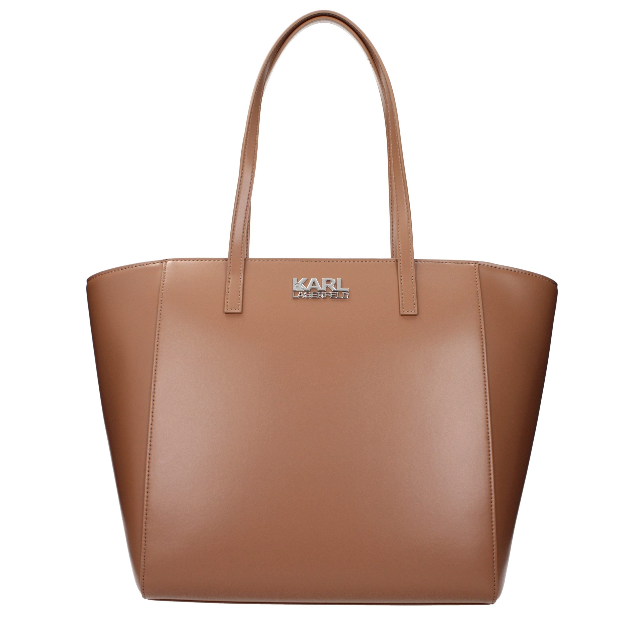 Brown Polyethylene Shoulder Bag