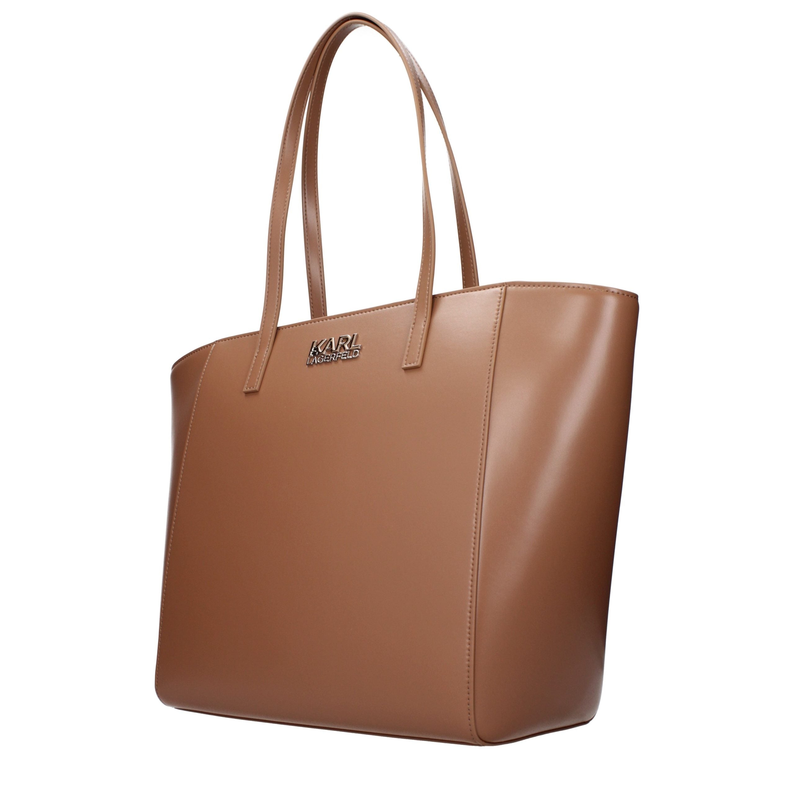 Brown Polyethylene Shoulder Bag