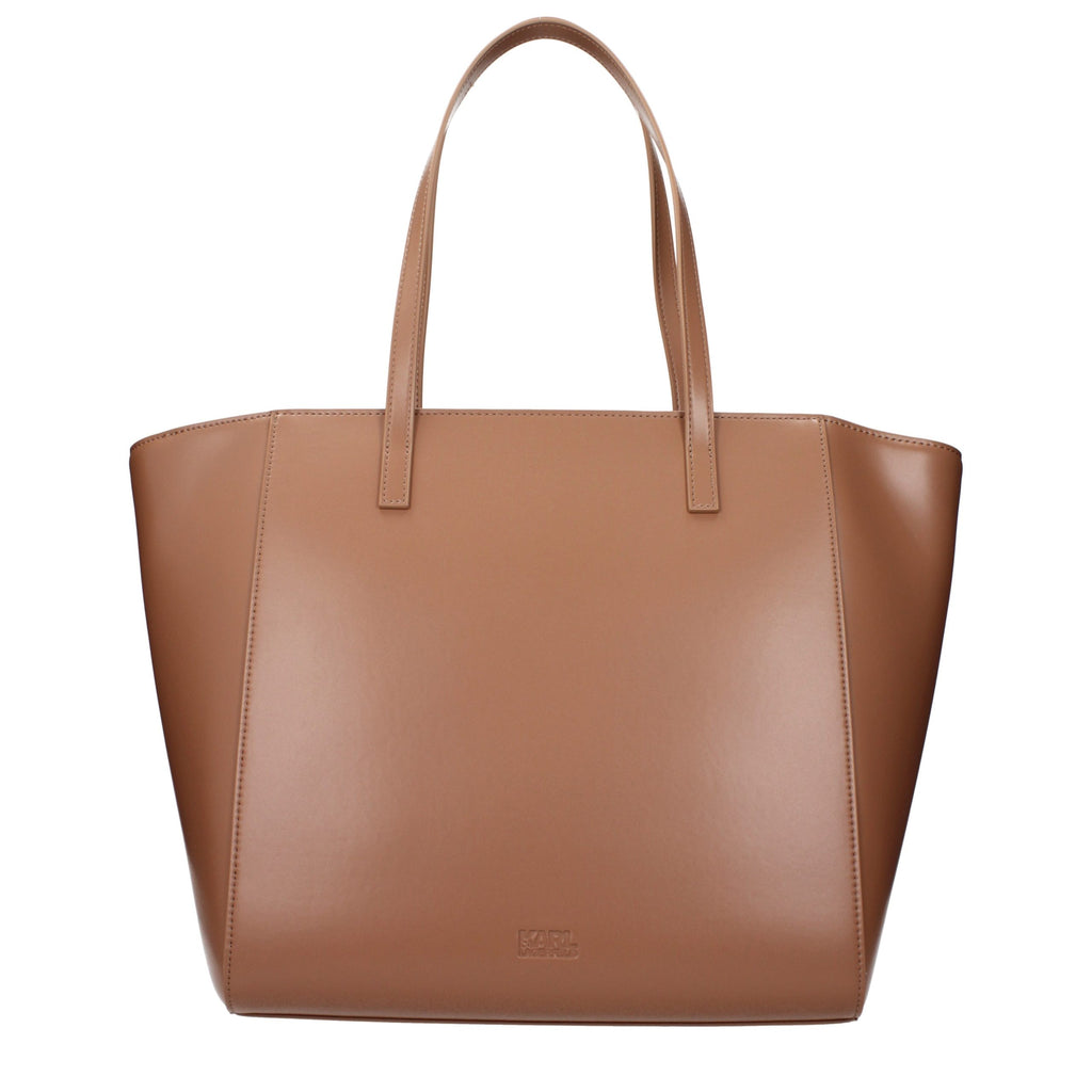 Brown Polyethylene Shoulder Bag
