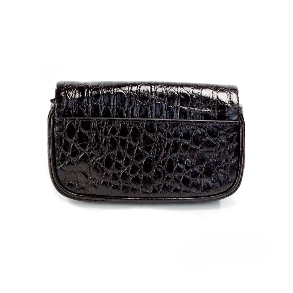 Marc Jacobs The Mini Shoulder Bag Black Embossed Leather Crossbody Bag