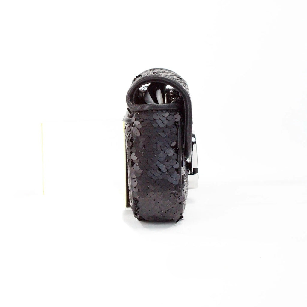 Marc Jacobs The Mini J Marc Shoulder Bag Black Sequined Crossbody Bag