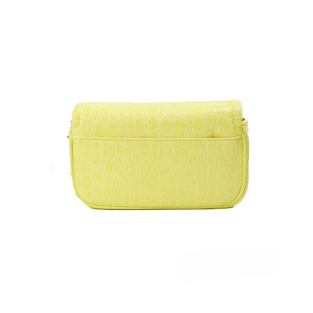 Marc Jacobs The Mini Shoulder Bag Yellow Embossed Leather Crossbody Bag