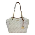Michael Kors Jet Set Travel Large Logo Tote Vanilla