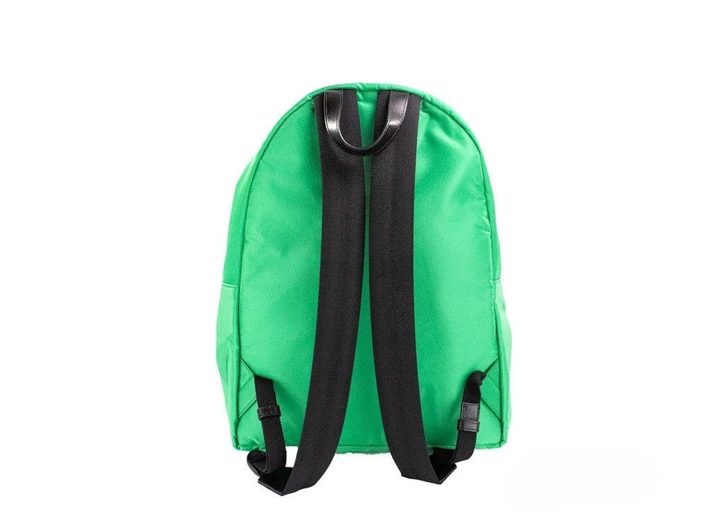 Versace Large Bright Green Nylon Fabric Medusa Shoulder Backpack Bookbag