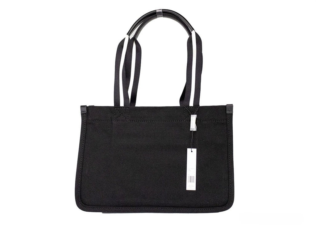 Marc Jacobs Medium Black Canvas Fabric Shoulder Convertible Tote Purse Bag