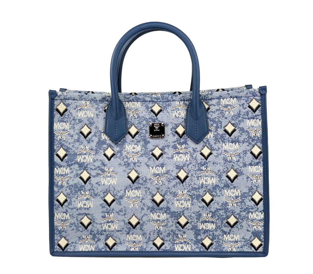 MCM Aren Munchen Denim Tote Bag