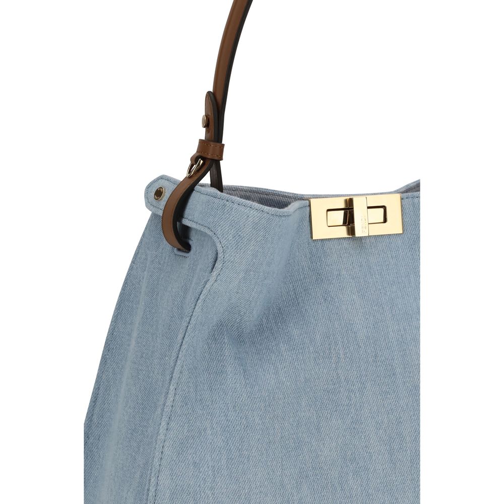 Blue Cotton Handbag