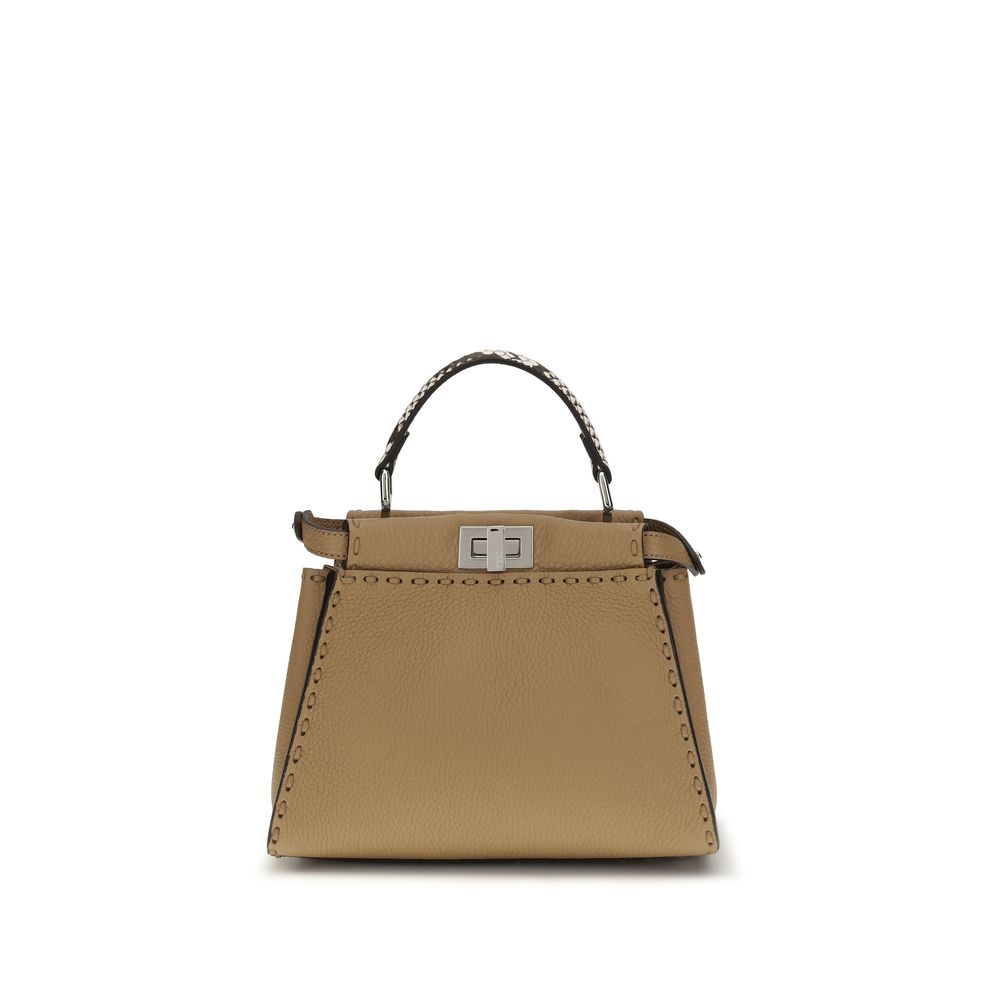 Beige Calf Leather Bos Taurus Handbag