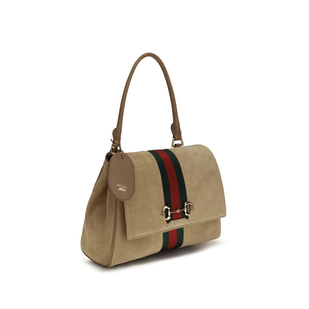 Beige Calf Leather Bos Taurus Handbag