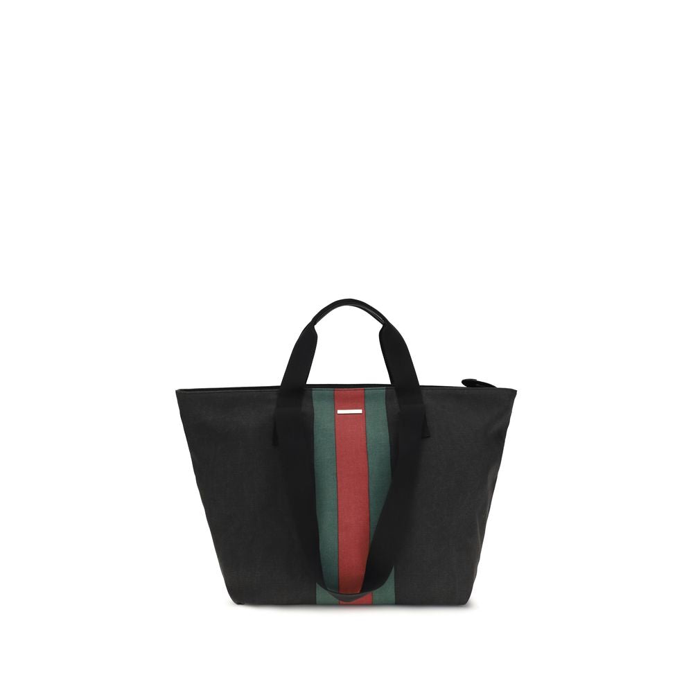 Black Cotton Shoulder Bag