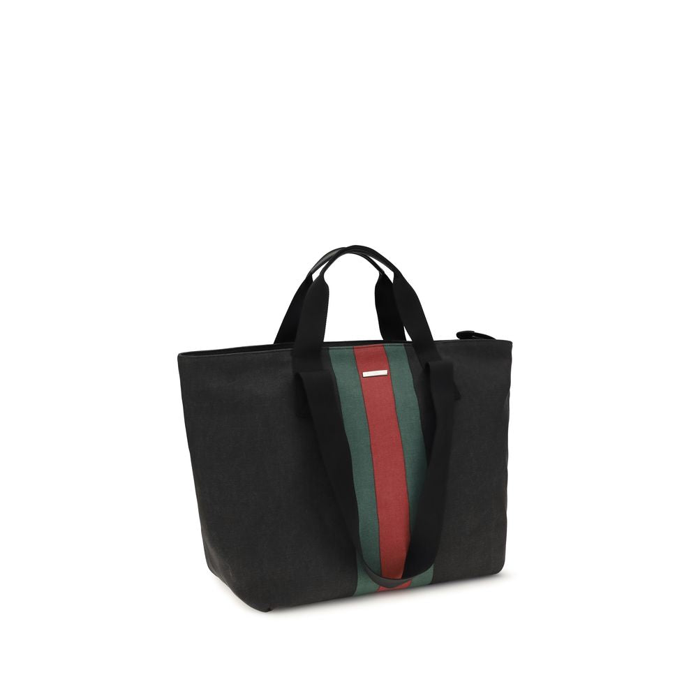 Black Cotton Shoulder Bag
