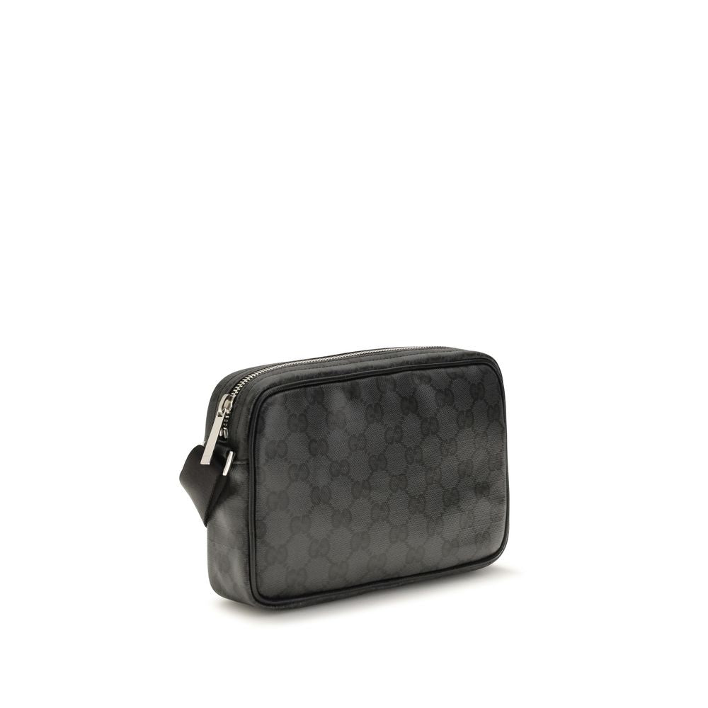 Black Cotton Shoulder Bag