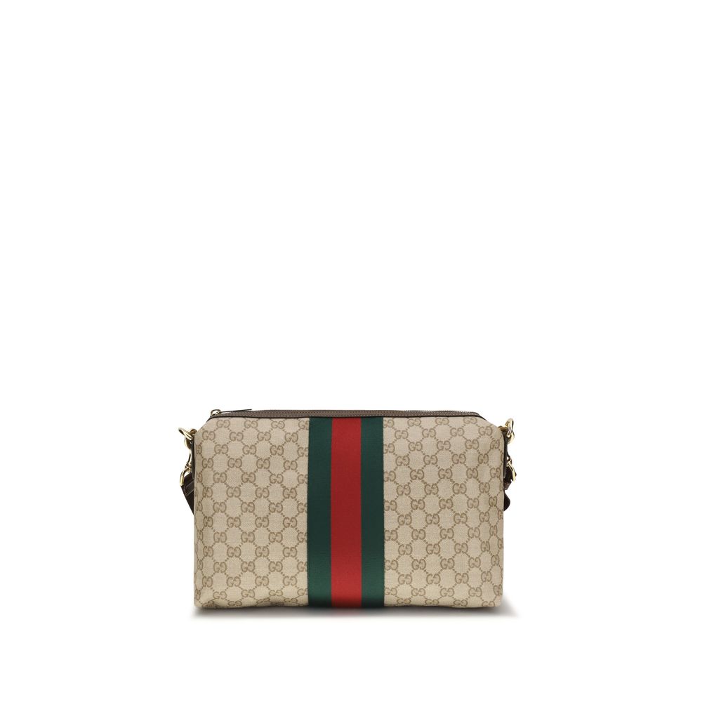 Beige Cotton Shoulder Bag