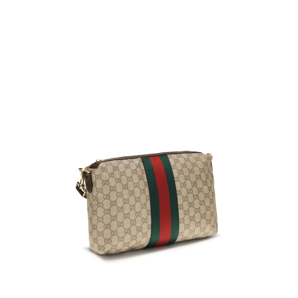 Beige Cotton Shoulder Bag