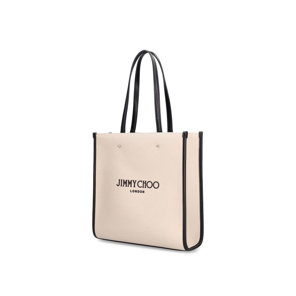Beige Canvas Tote Bag