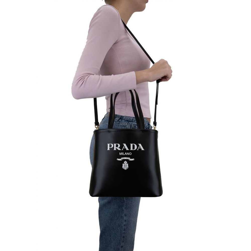Black Calfskin Tote Bag
