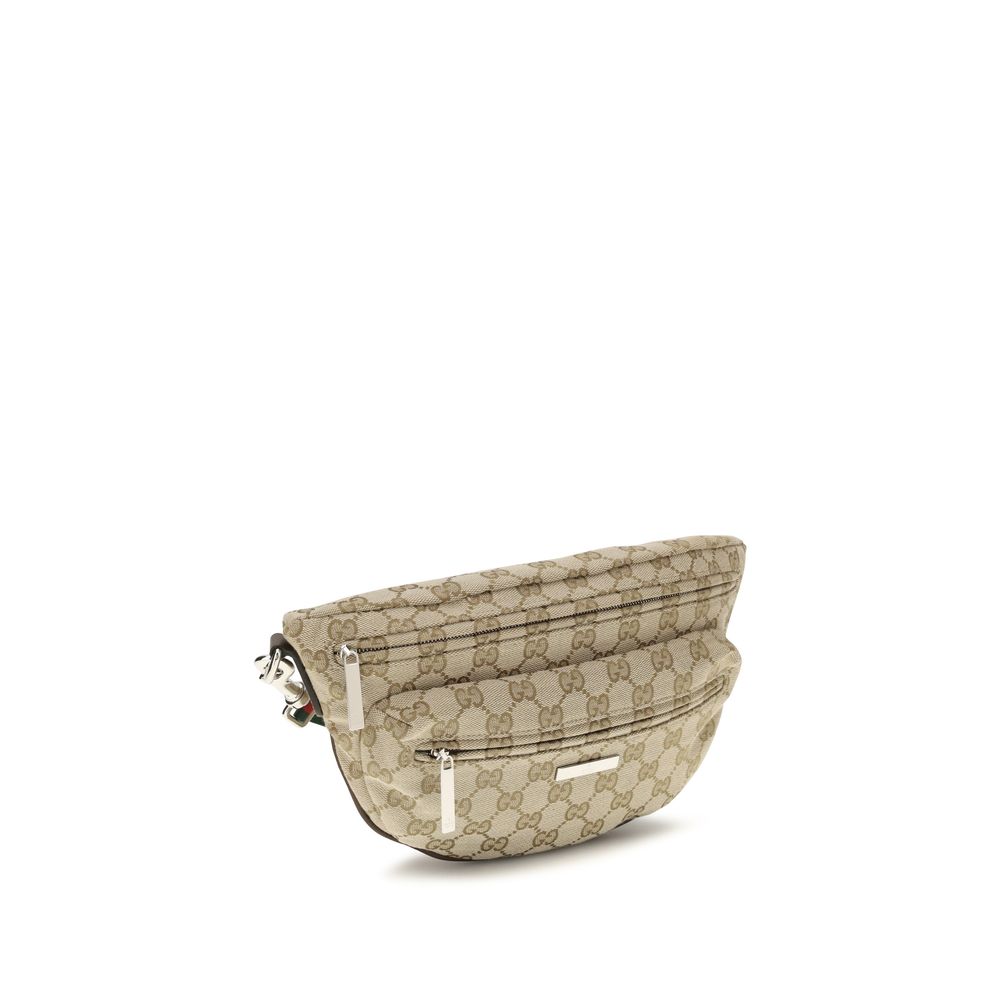 Beige Polyester Shoulder Bag