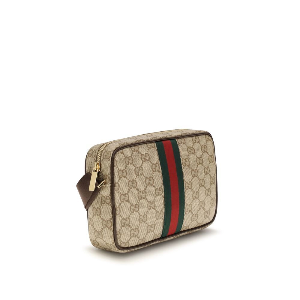 Beige Cotton Shoulder Bag