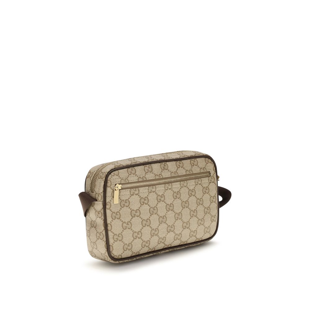 Beige Cotton Shoulder Bag