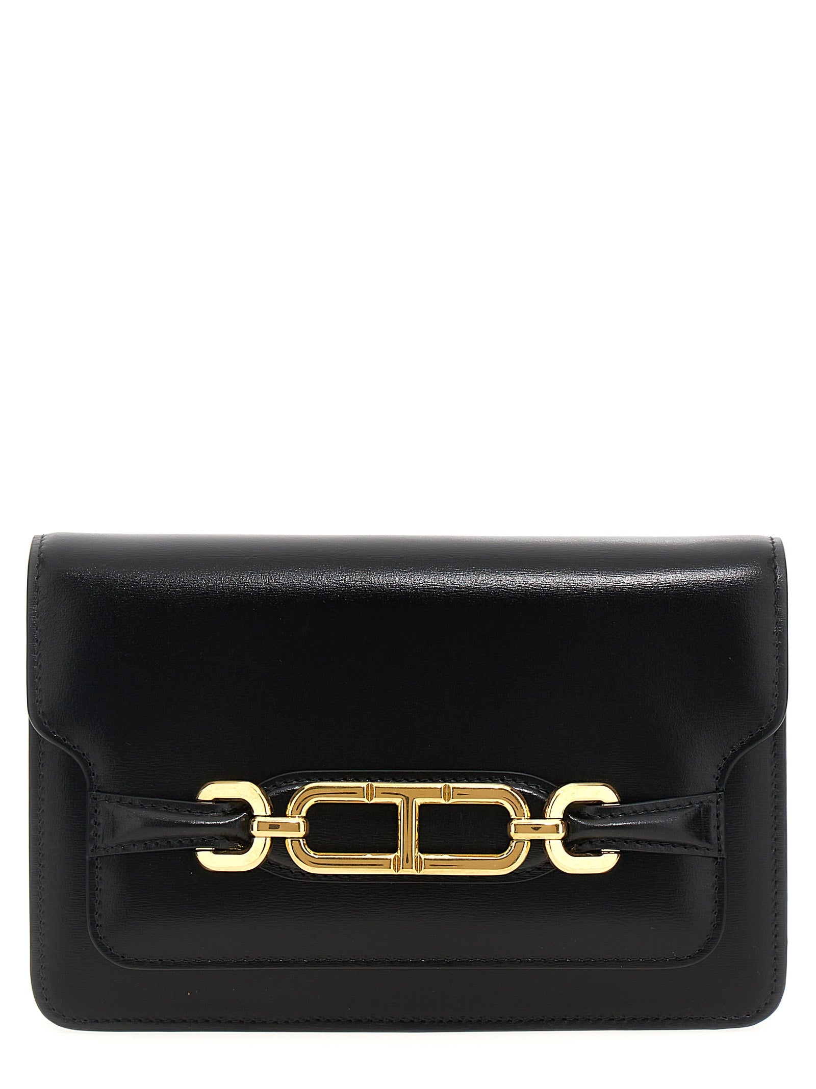 Black Leather Crossbody Bag