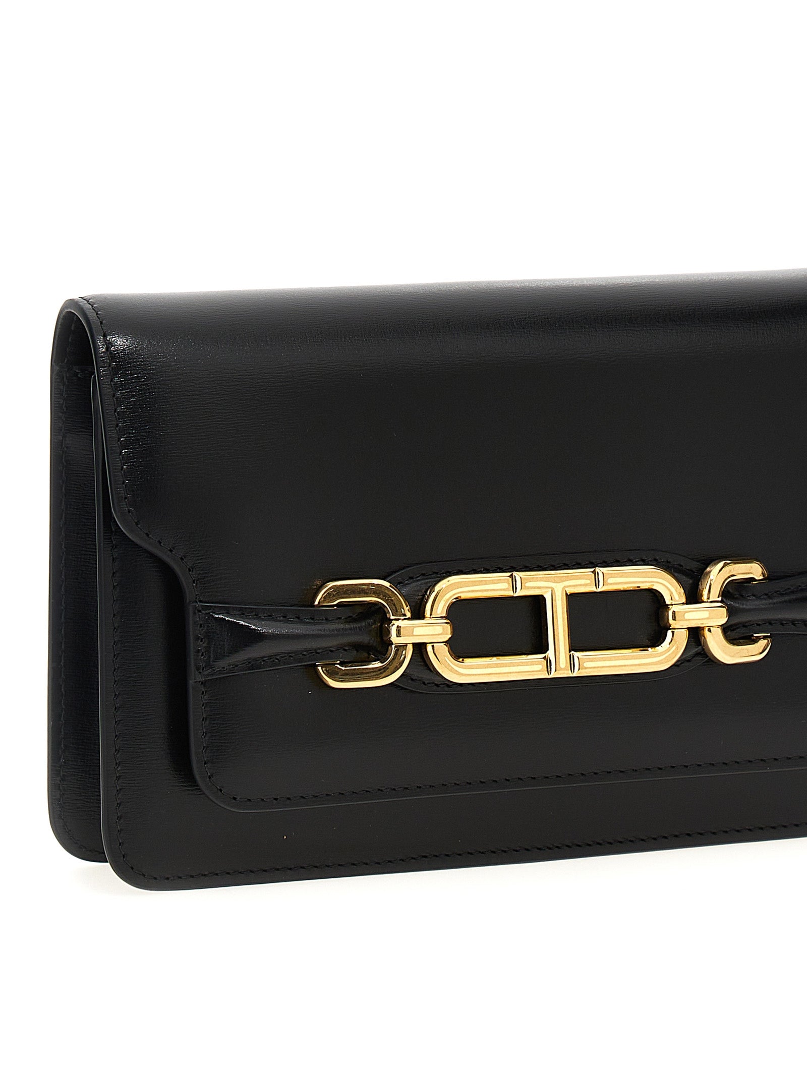 Black Leather Crossbody Bag