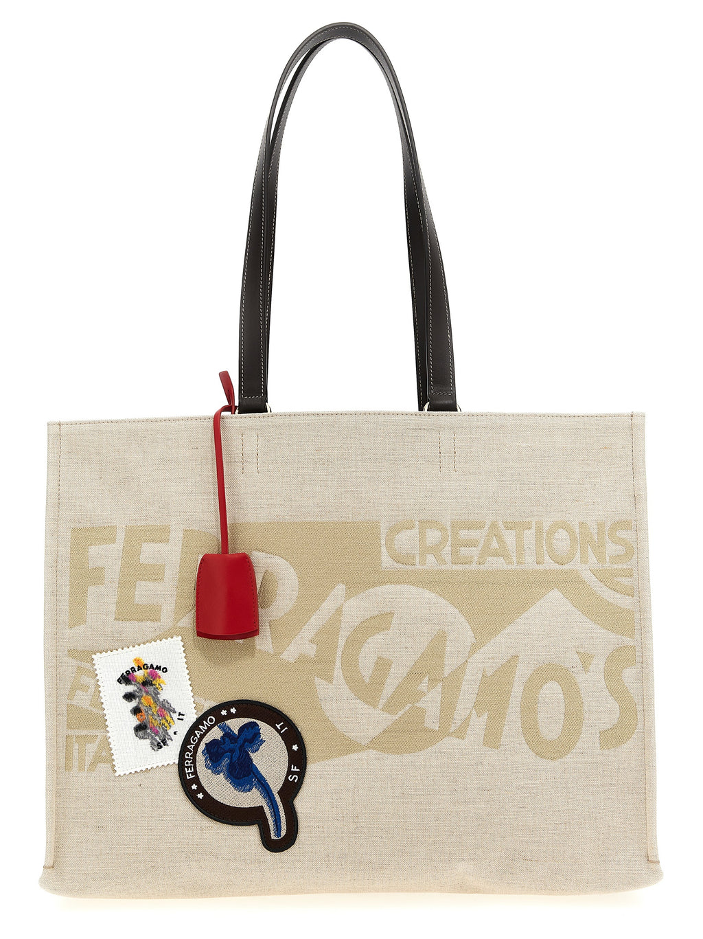 Beige Fabric Tote Bag