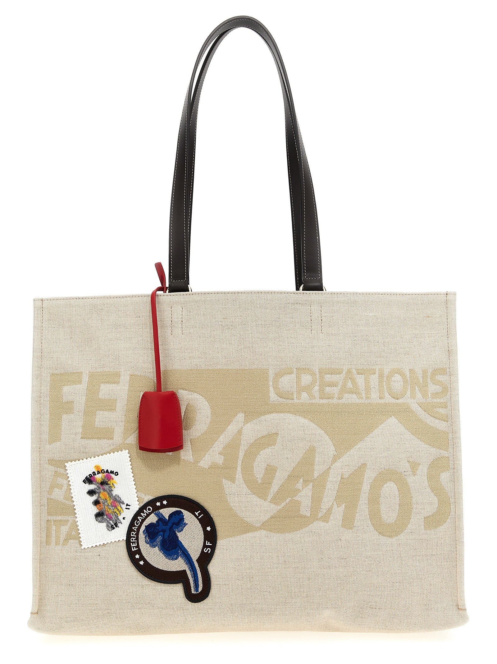 Beige Fabric Tote Bag