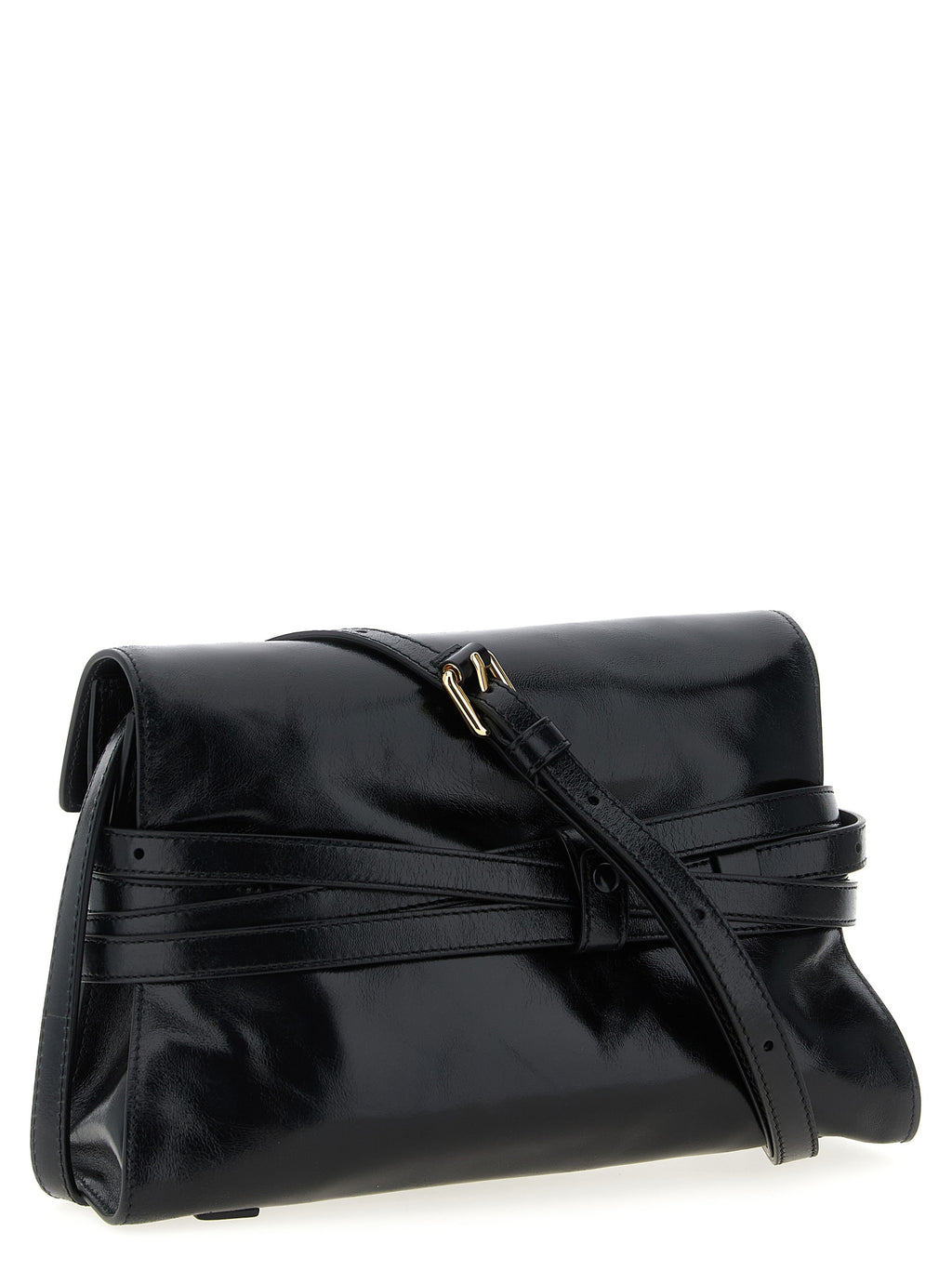 Black Leather Crossbody Bag