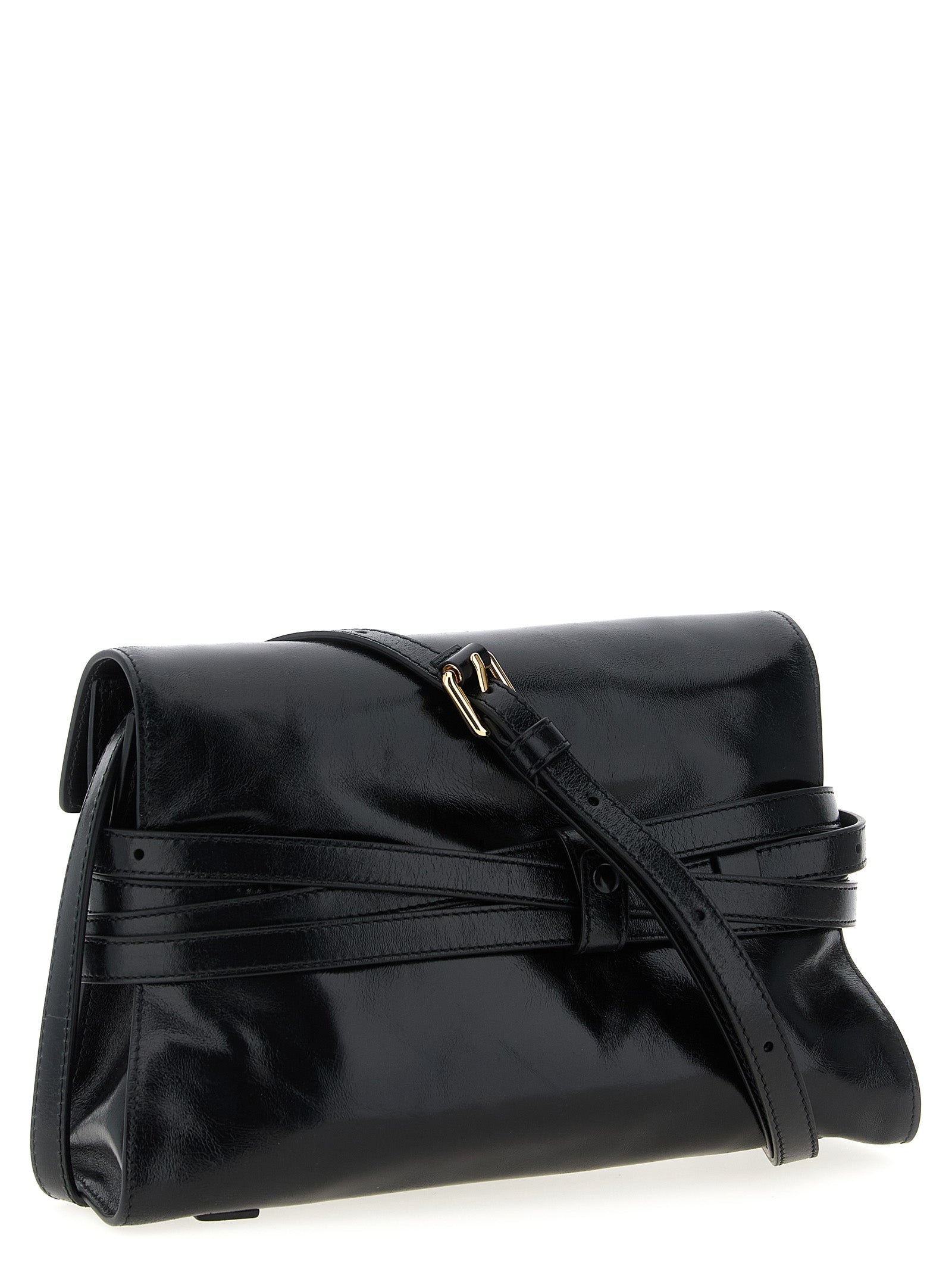 Black Leather Crossbody Bag