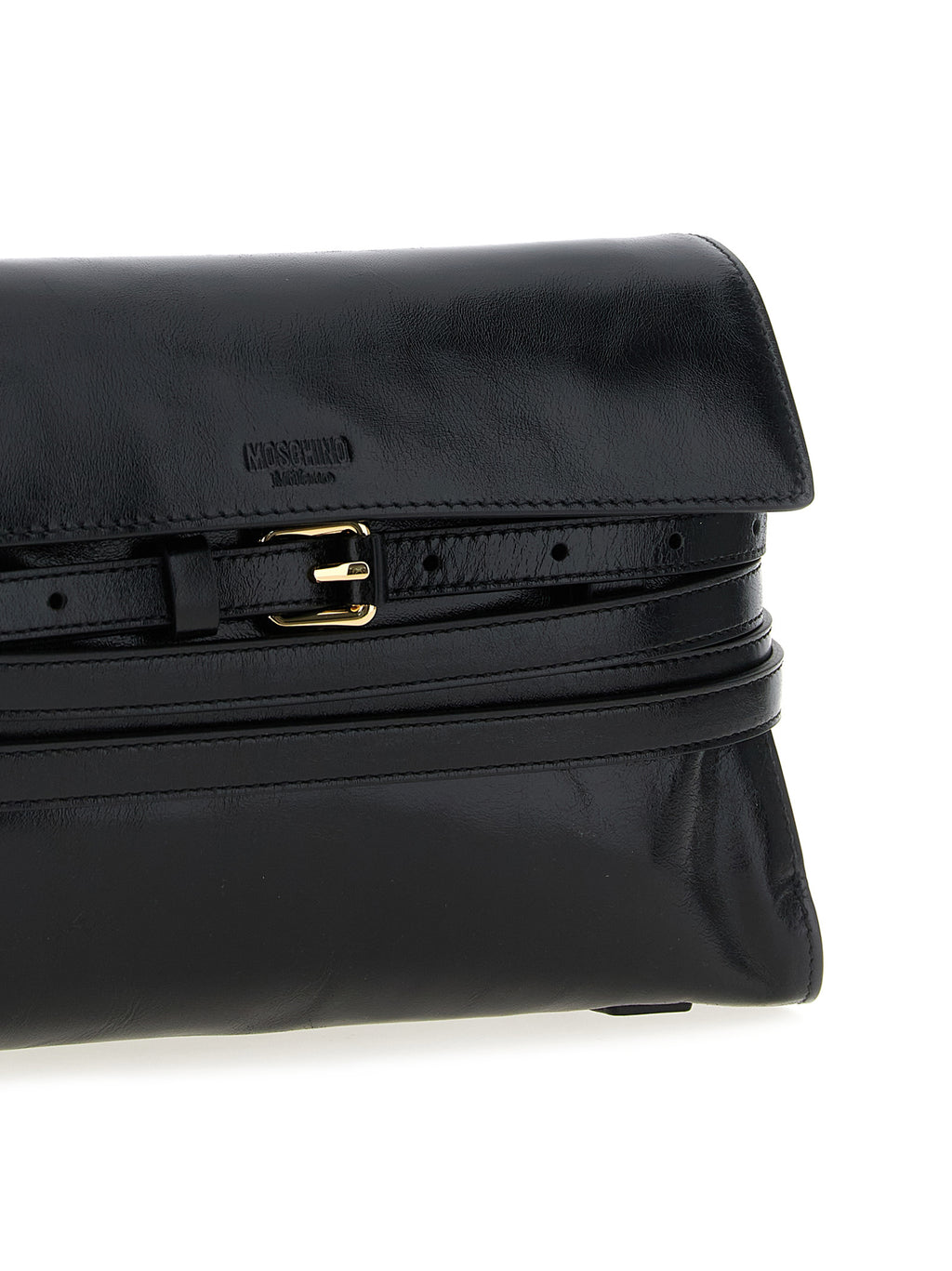 Black Leather Crossbody Bag