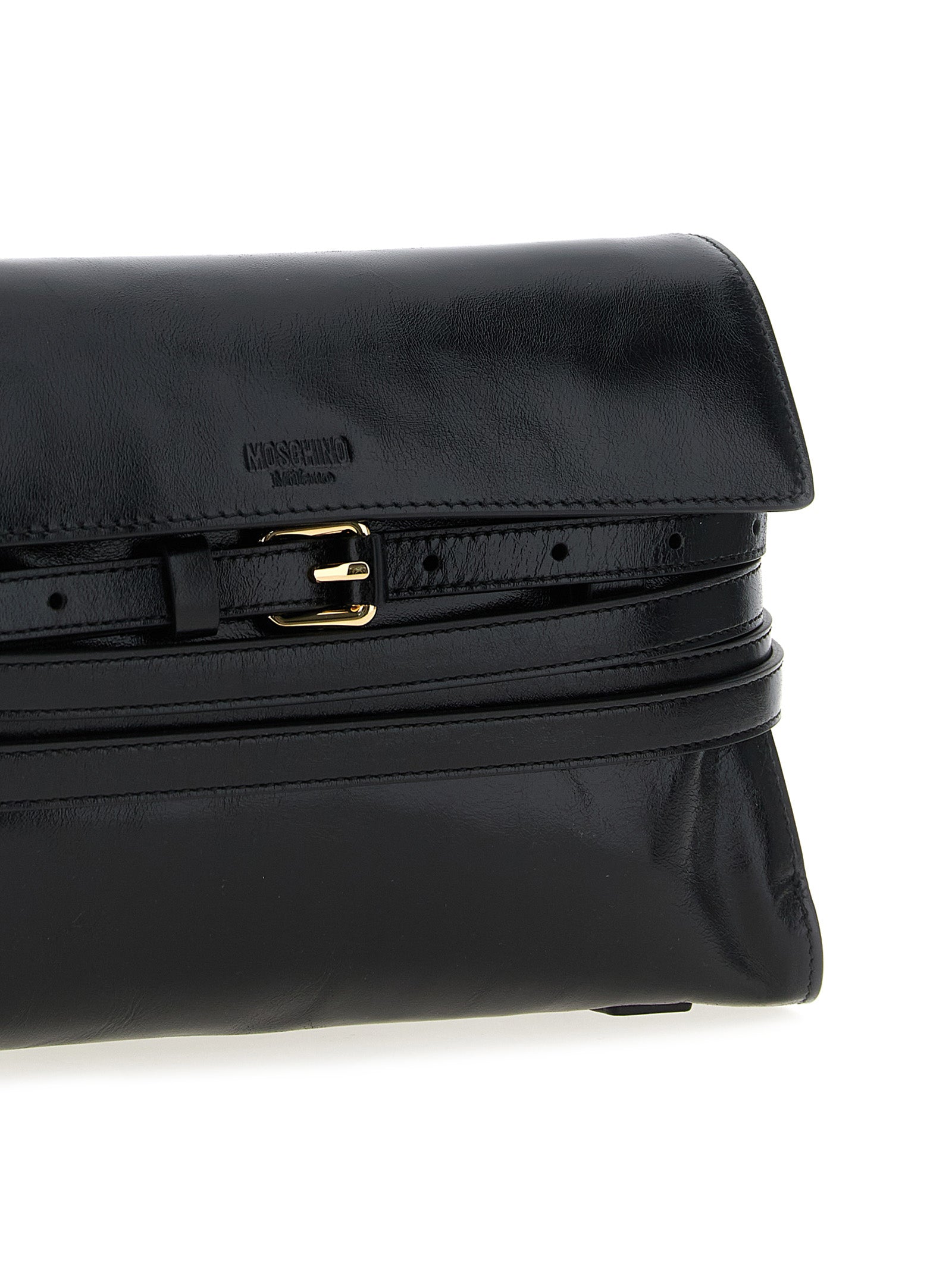 Black Leather Crossbody Bag