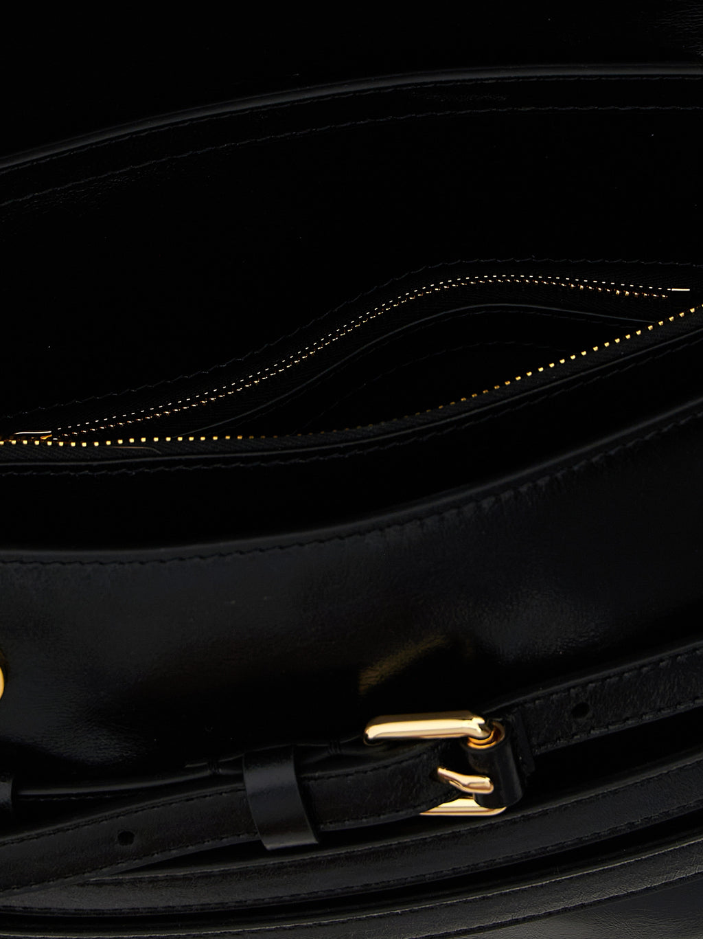 Black Leather Crossbody Bag