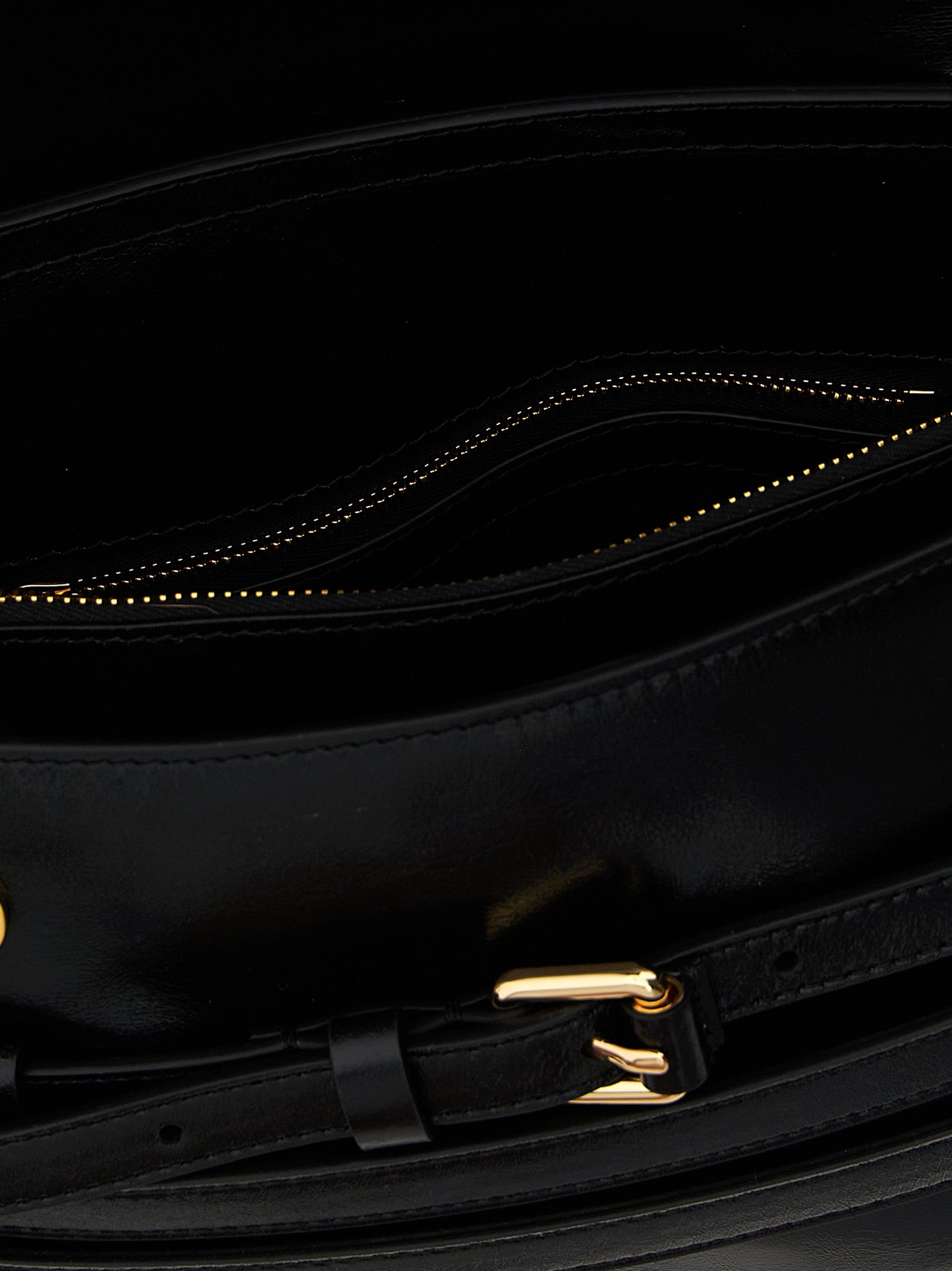 Black Leather Crossbody Bag