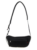 Black Polyester Crossbody Bag