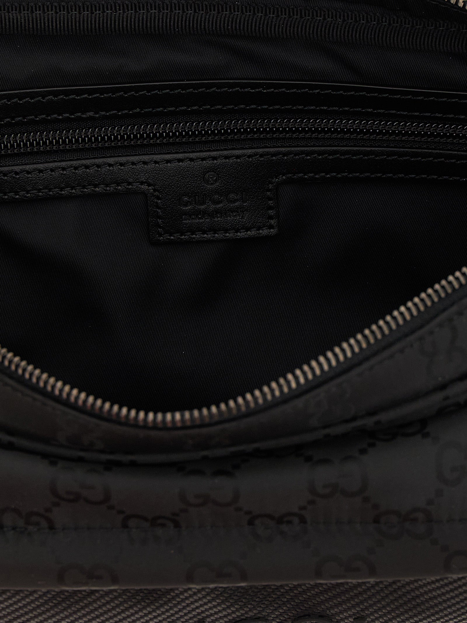 Black Polyester Crossbody Bag