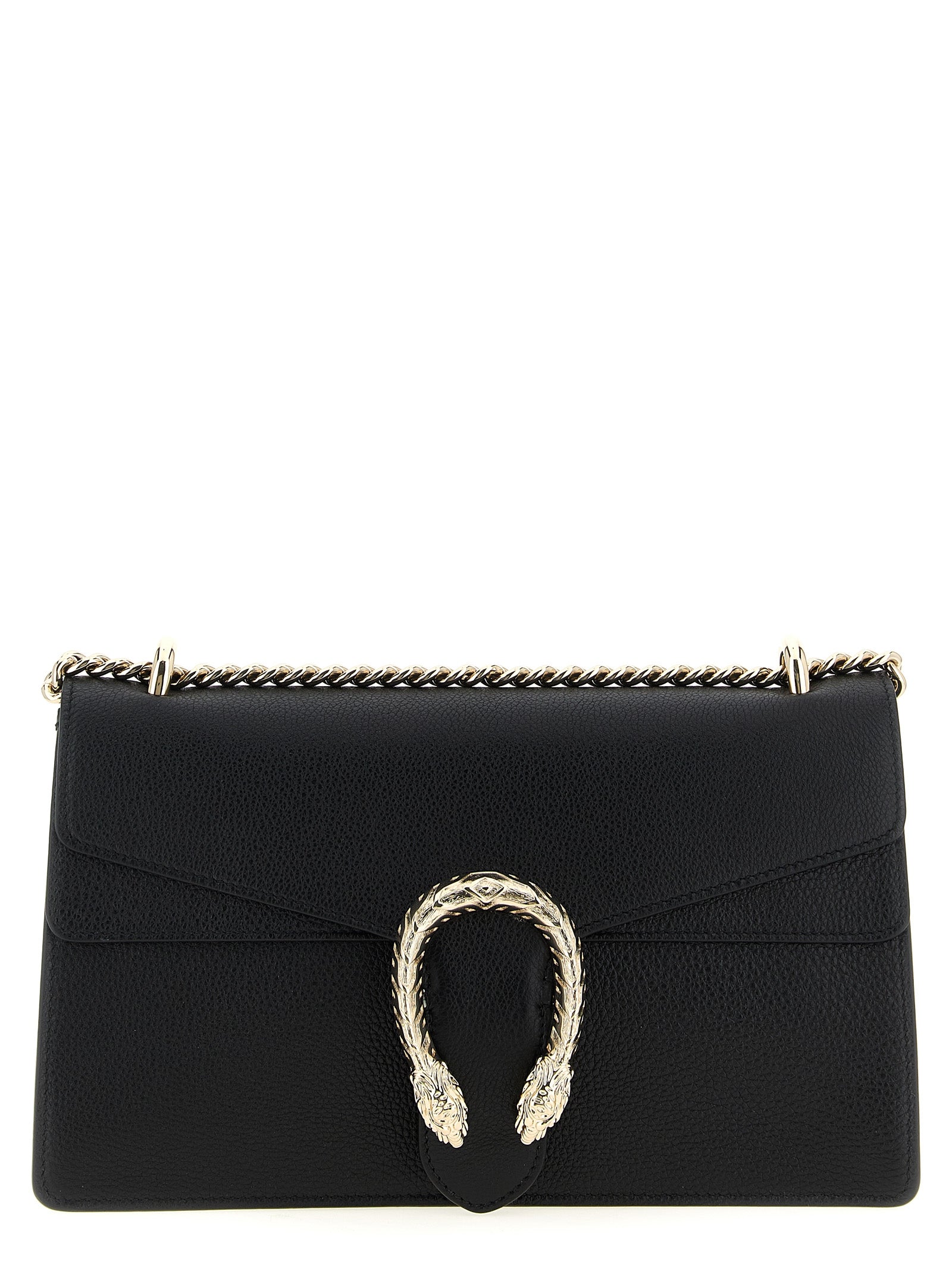 Black Calfskin Shoulder Bag